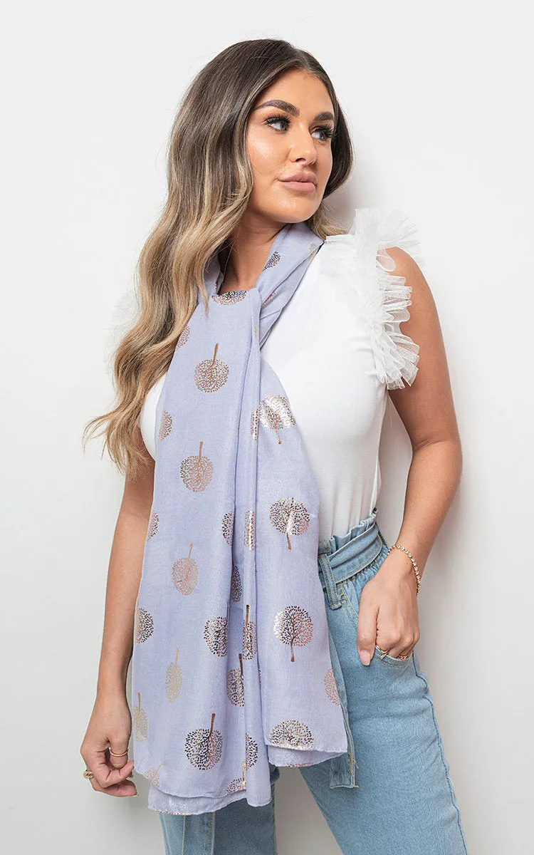 Sparkle Tree Print Wrap Scarf