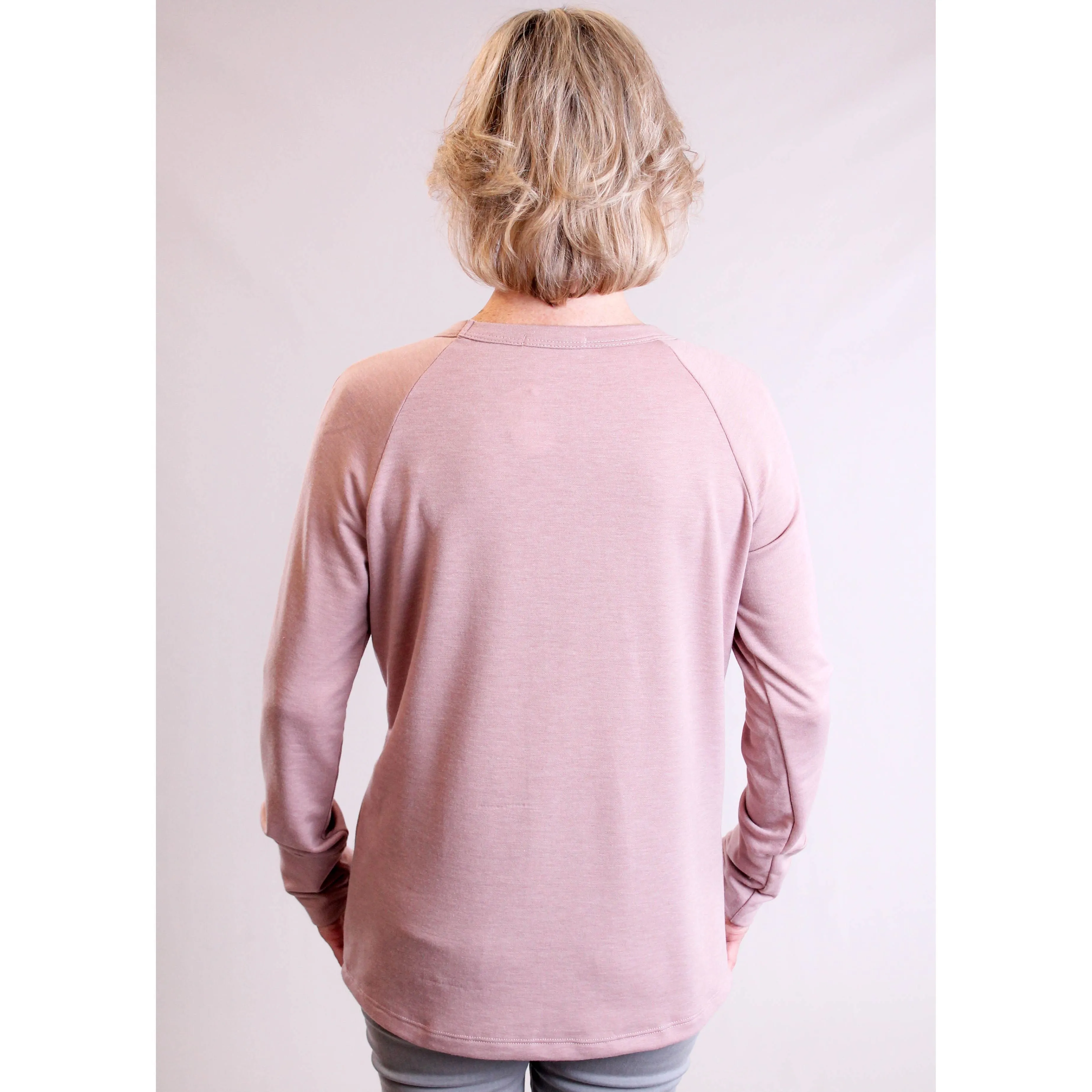 Staccato Long Sleeve Terry Top with Side Pockets