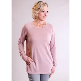 Staccato Long Sleeve Terry Top with Side Pockets