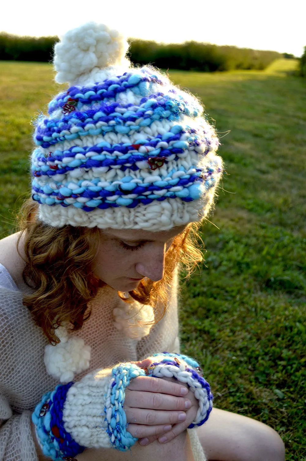 Striped Hoodie Hat & Glove Pattern