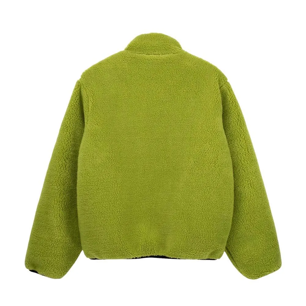 Stussy Sherpa Reversible Jacket Moss Green