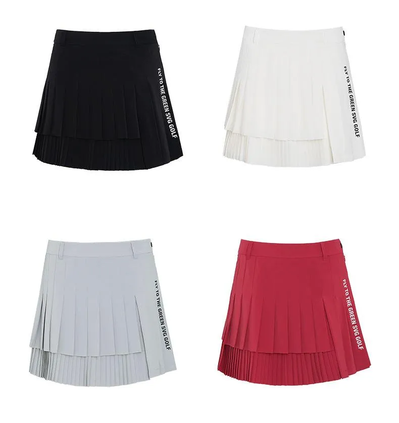 SVG Golf Women's Asymmetrical Pleated Skirts