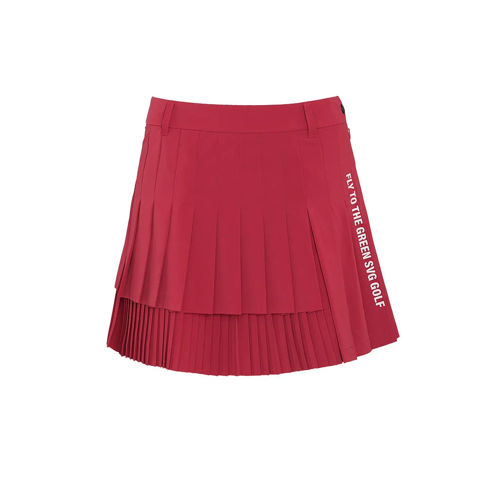 SVG Golf Women's Asymmetrical Pleated Skirts