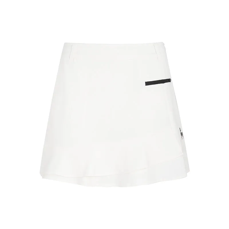 SVG Golf Women's White Ruffled Skirt