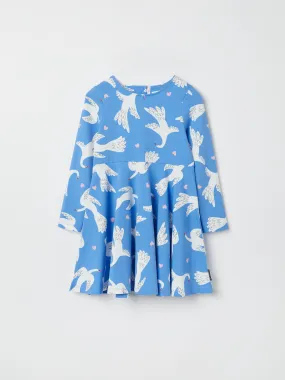 Swan Print Kids Dress