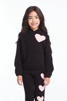 Sweetie Semi Cropped Shirred Girls Pullover Hoodie