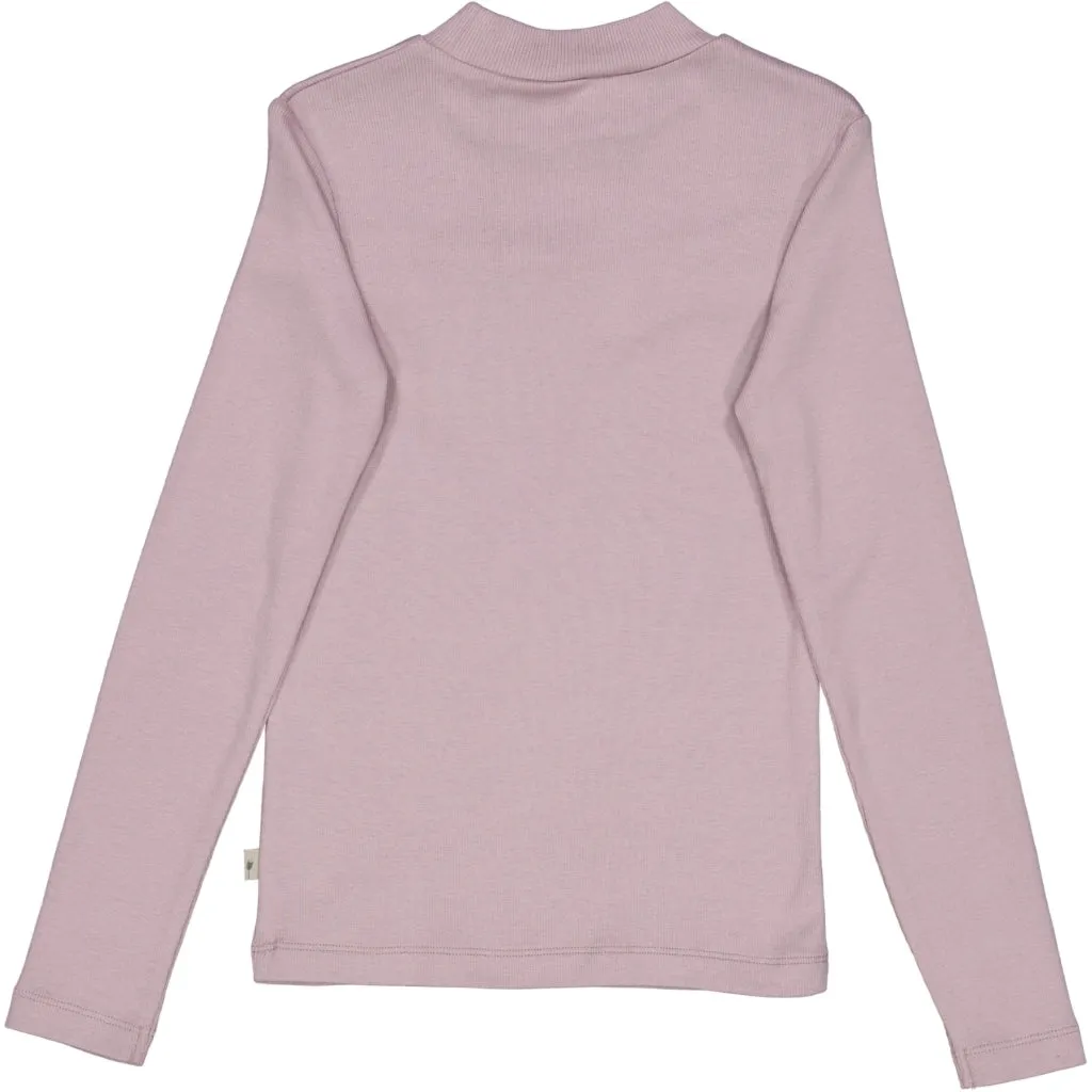 T-Shirt Rib Ruffle - dusty lavender