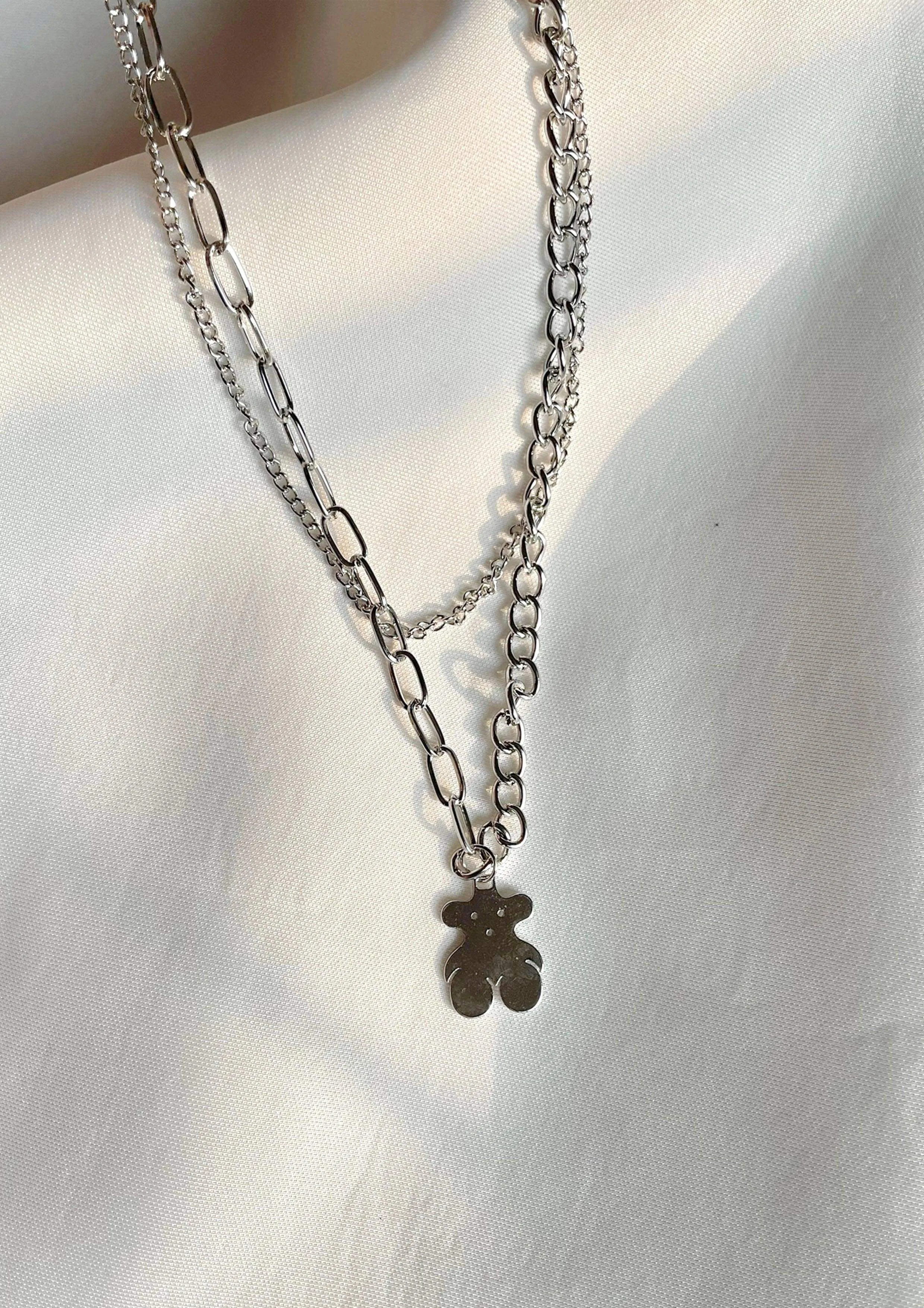 Teddy Silver Chain Necklace