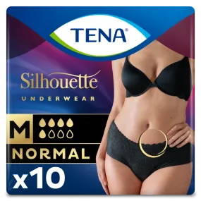 Tena Silhouette Noir Low Waist M 10 - Elegante Incontinentiebroekjes voor Vrouwen