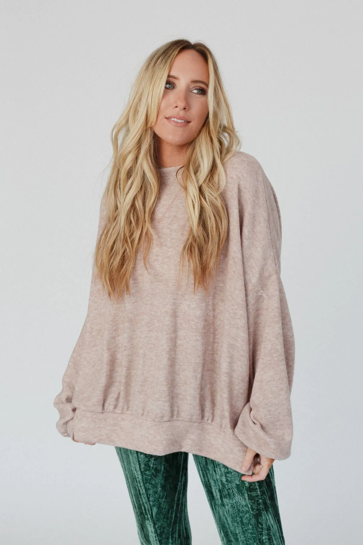 The Nest Brayden Oversized Pullover - Sand