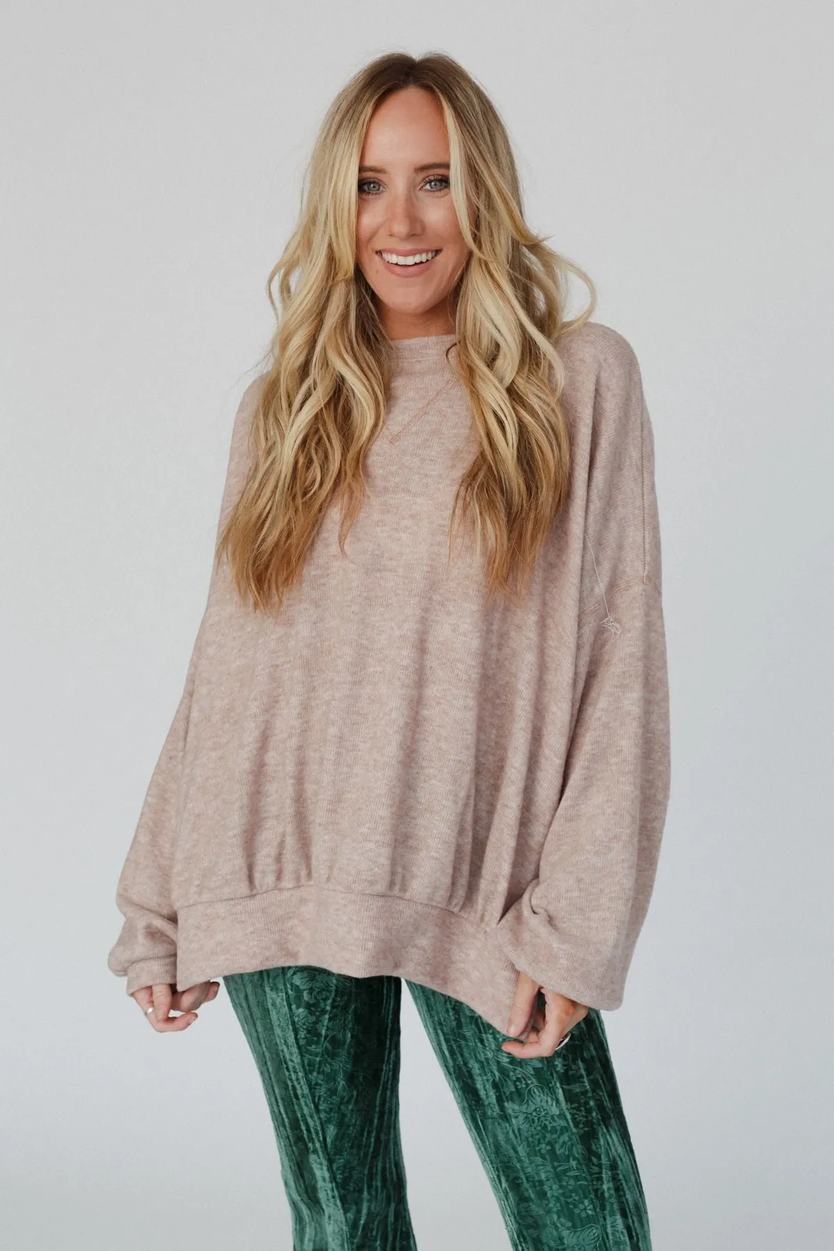 The Nest Brayden Oversized Pullover - Sand