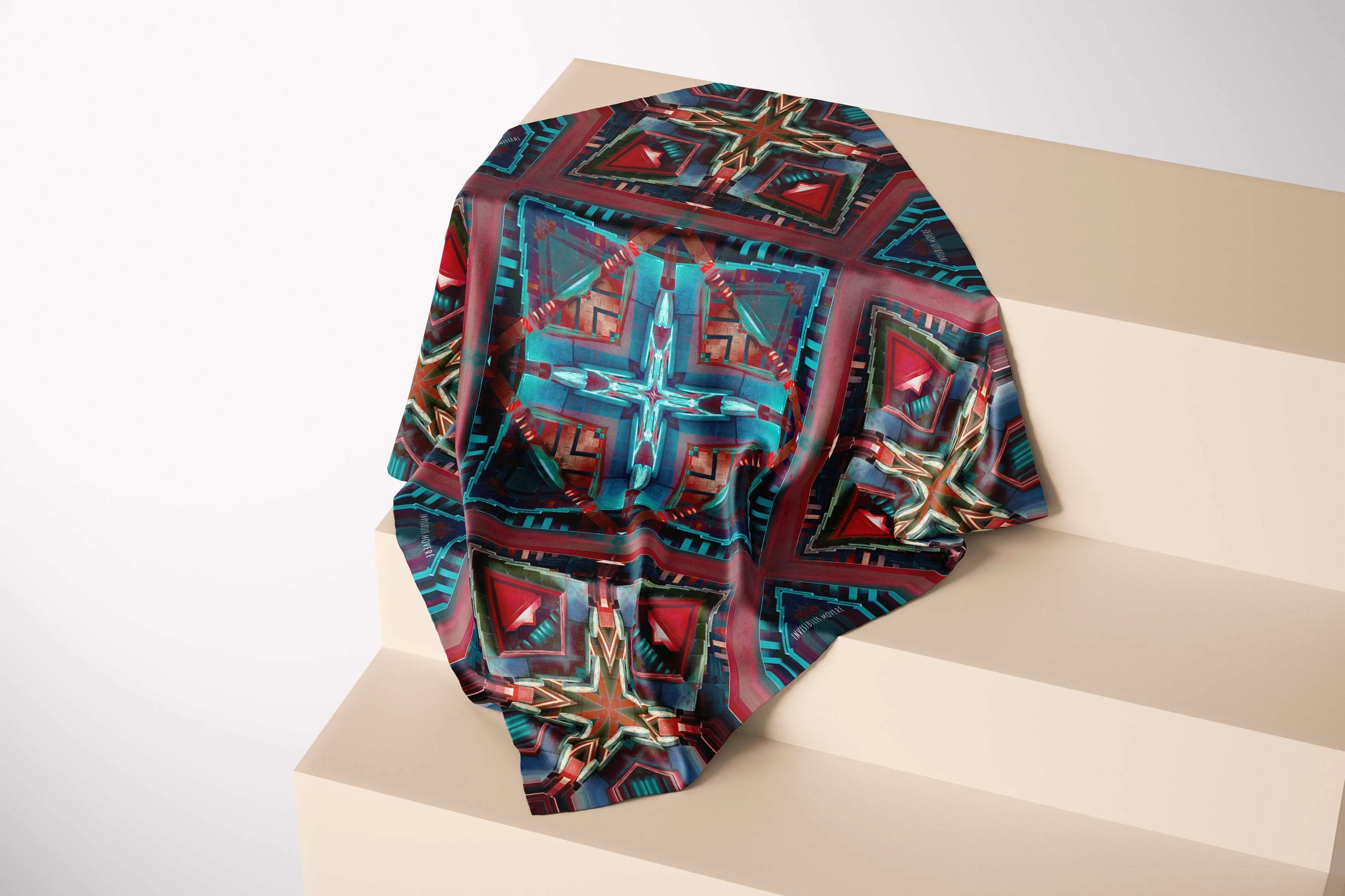 The New Floor series: Tangram Tile ( Award item ) - Premium Silk Scarf 90