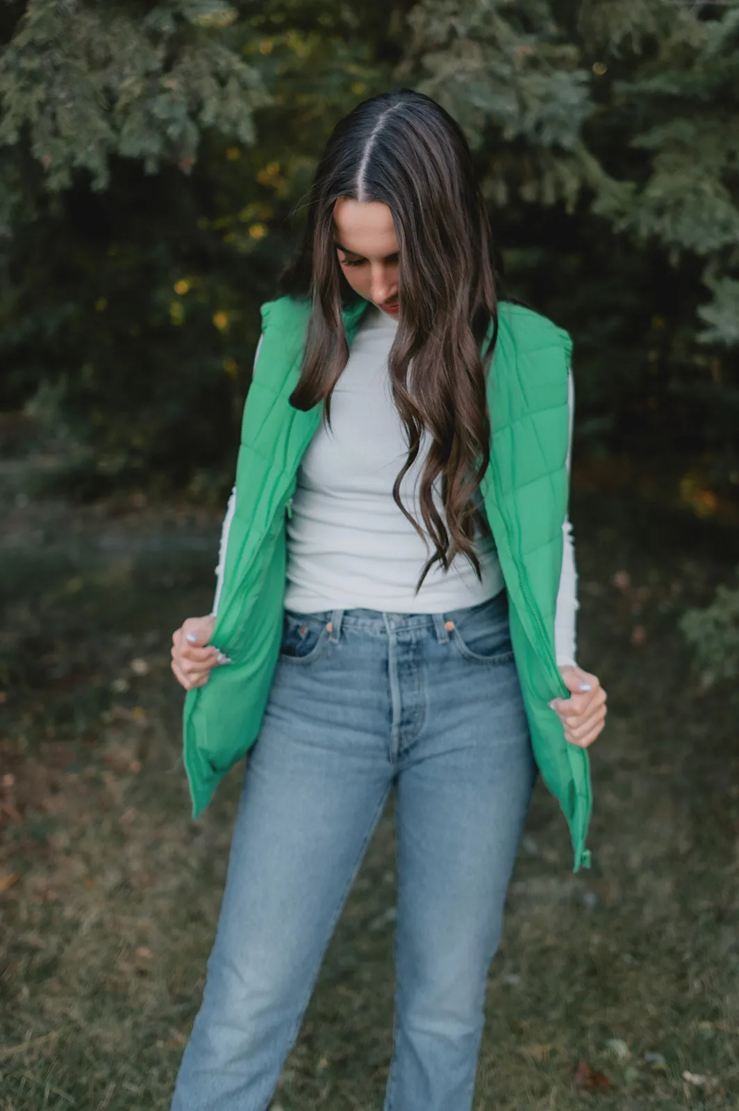 The Ryker Puffer Vest - Kelly Green