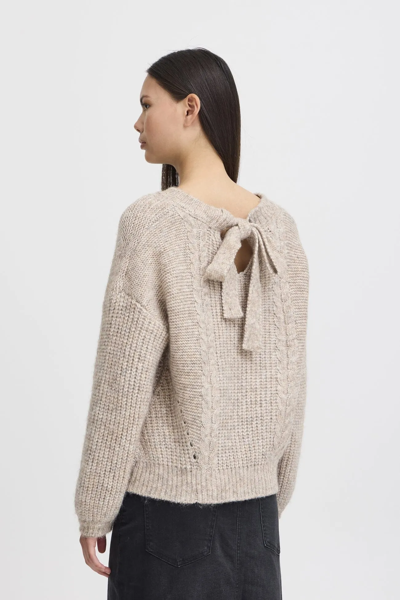 TIE BACK KNIT SWEATER