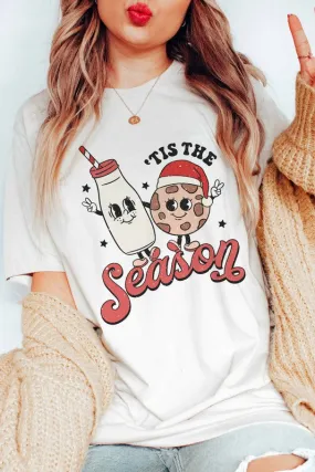 'TIS THE SEASON MILK AND COOKIE GRAPHIC TEE