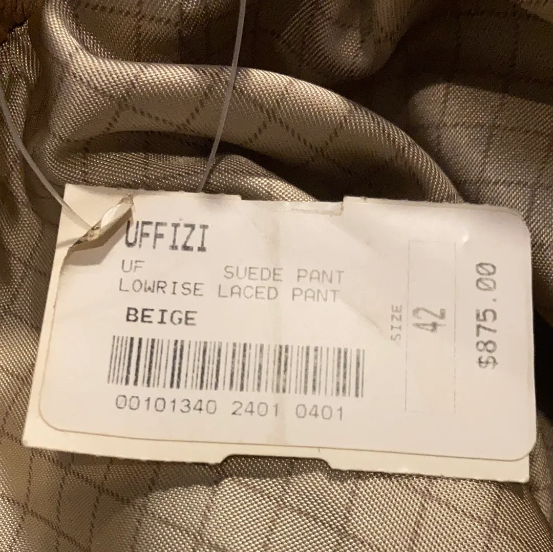 Uffizi Laced Suede Bootleg Pants Size 6