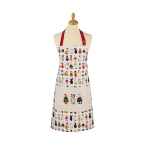 Ulster Weavers Recycled Cotton Apron - Cats in Waiting (Orange)