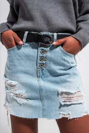 Urban Nights Denim Skirt