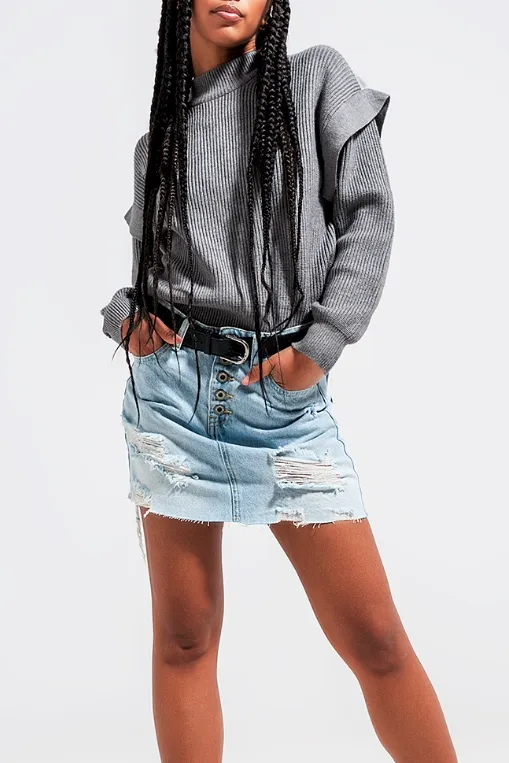 Urban Nights Denim Skirt