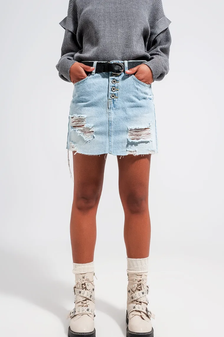 Urban Nights Denim Skirt