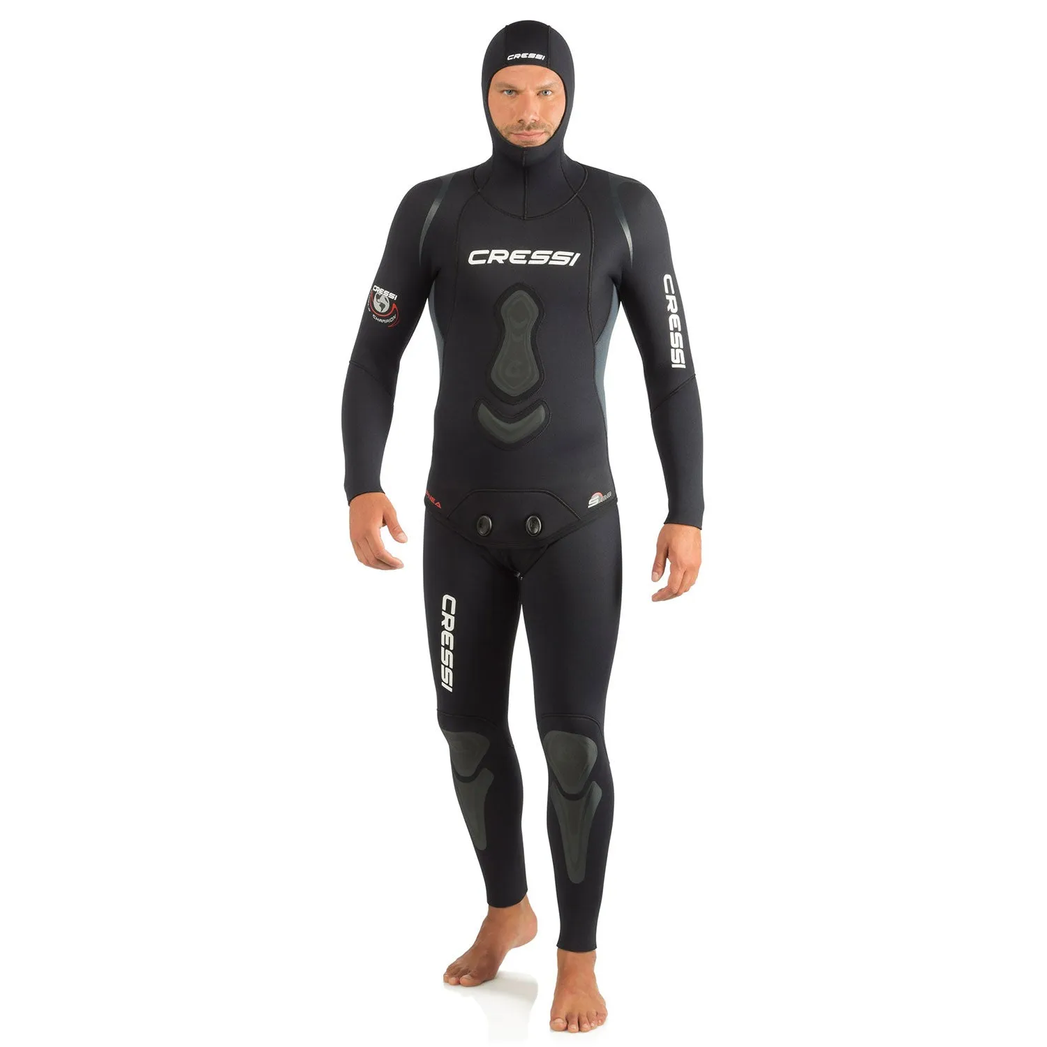 Used Cressi Apnea 2-Piece 5mm Freediving Spearfishing Wetsuit-Small