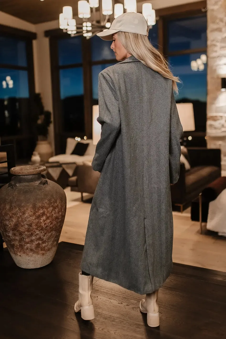 Vanessa Herringbone Coat - FINAL SALE