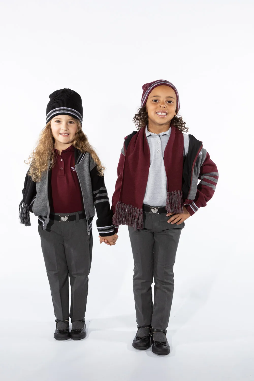 Varsity Maroon & Grey Hooded Jacket