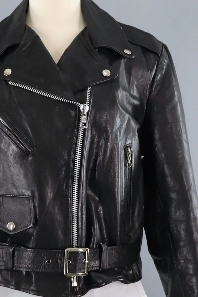 Vintage Leather Motorcycle Jacket