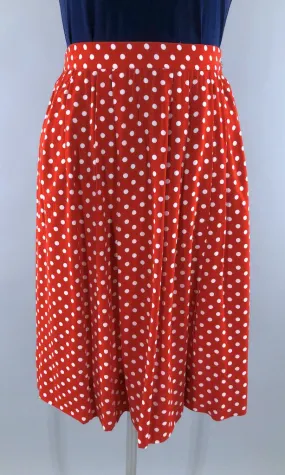 Vintage Red Polka Dot Skirt