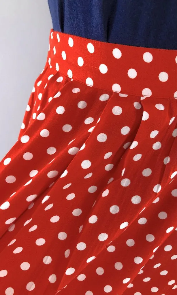 Vintage Red Polka Dot Skirt