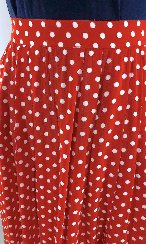 Vintage Red Polka Dot Skirt