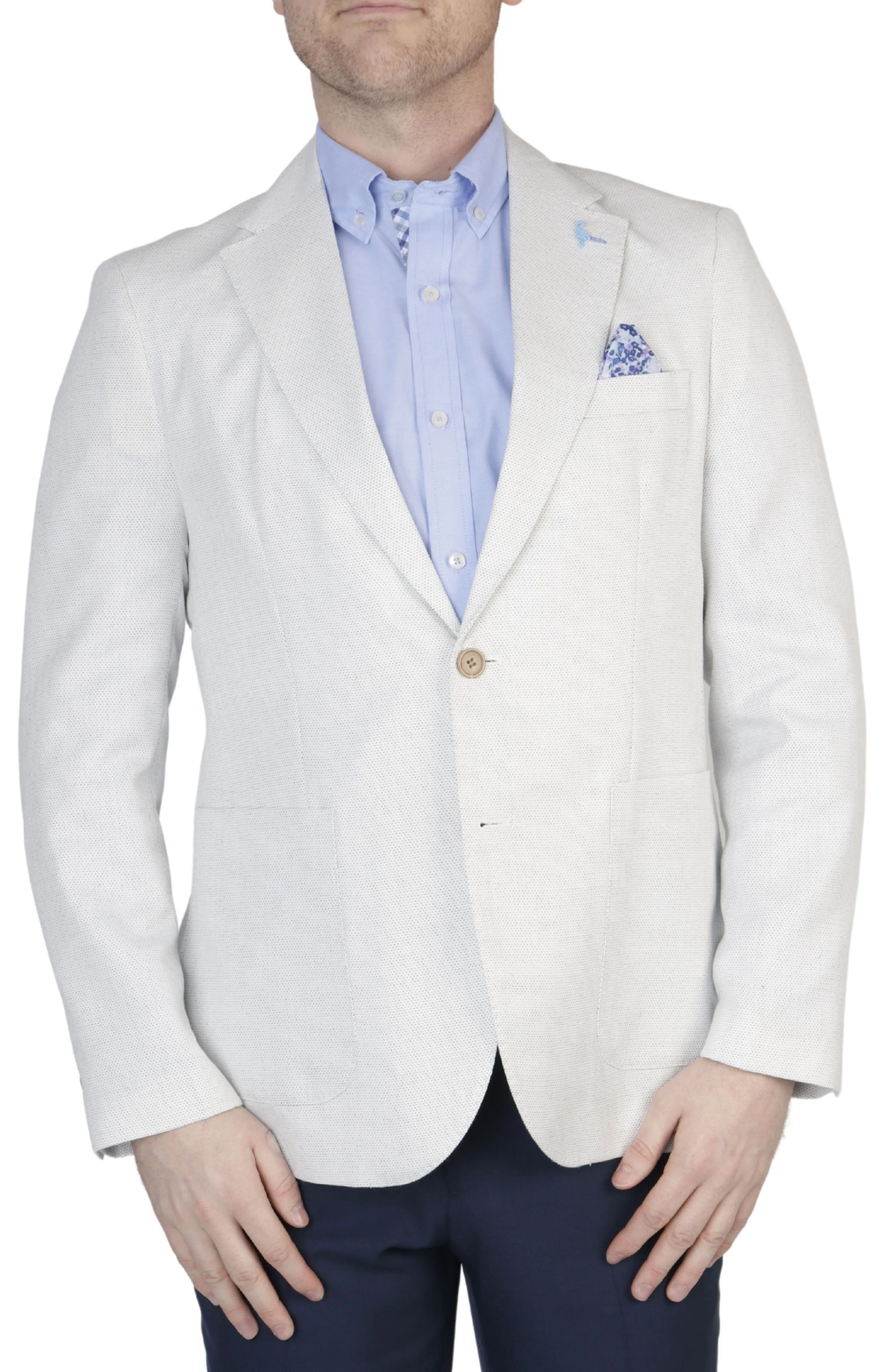 Vista White Nailhead Sport Coat