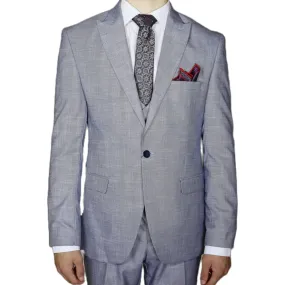 White/Black Avanti Milano Zig-Zag Patterned Three Piece Suit