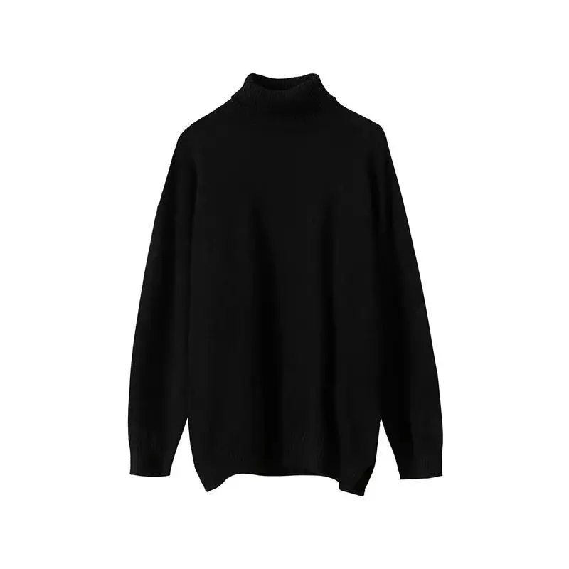 WIAOFELLAS New Arrivals Long Sleeve Men's Turtleneck Male Pullover Soft Solid Color Knitting Male Tops Clothing for Autumn Winter L103