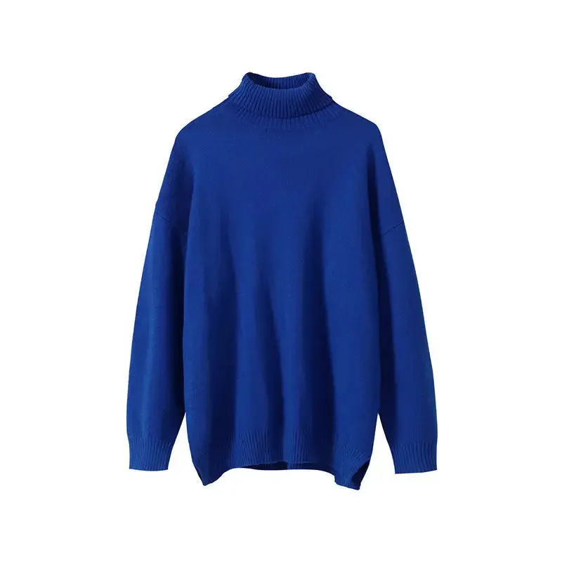 WIAOFELLAS New Arrivals Long Sleeve Men's Turtleneck Male Pullover Soft Solid Color Knitting Male Tops Clothing for Autumn Winter L103