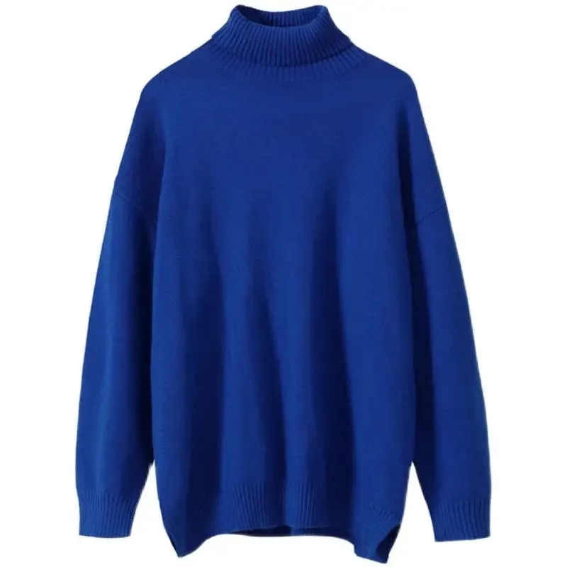 WIAOFELLAS New Arrivals Long Sleeve Men's Turtleneck Male Pullover Soft Solid Color Knitting Male Tops Clothing for Autumn Winter L103