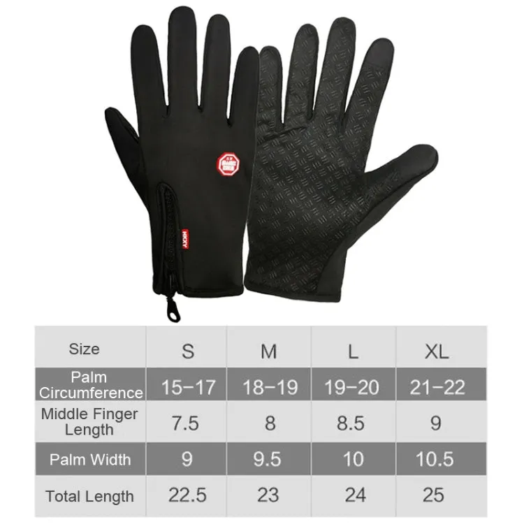 Winter Outdoor Riding Sports Waterproof Touch Screen Glove, Size: L(H043 Hemp Gray)