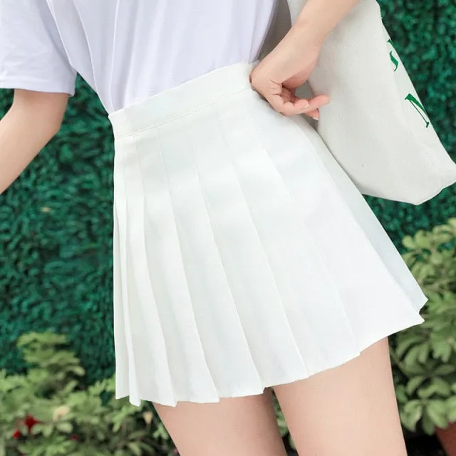 Wjczt High Waist Women&#39;s Skirts Y2k Skirt Summer Sweet Mini Skirt Korean Plaid Skirt Short Pant Pleated Skirt School Dance Skirt