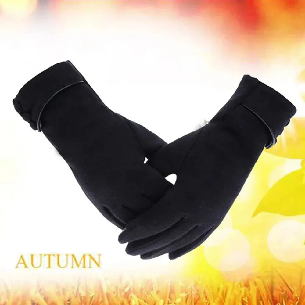 Women Winter Fleece Lined Touch Screen Warm Gloves