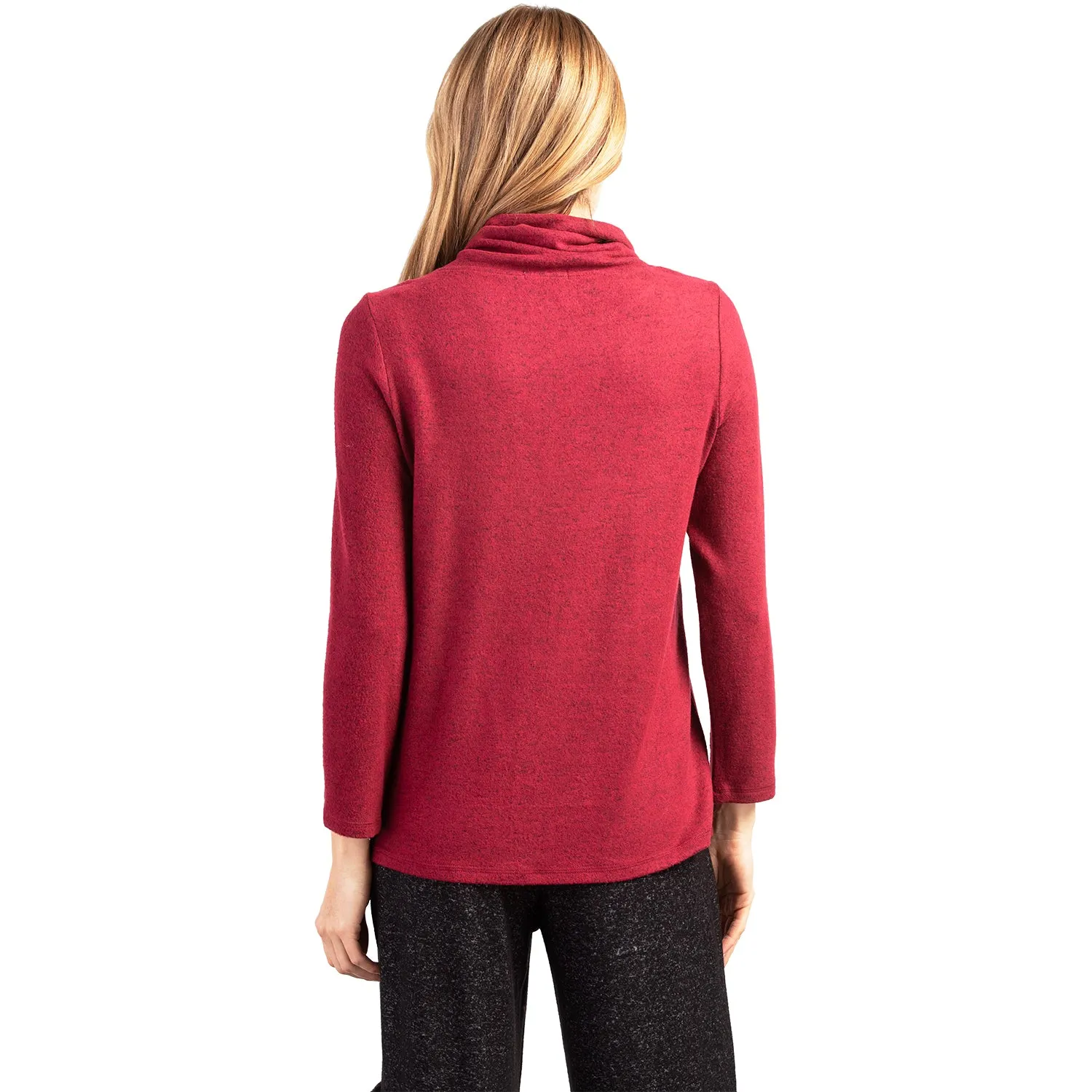 Women's Habitat Tie Neck Pullover Cranberry