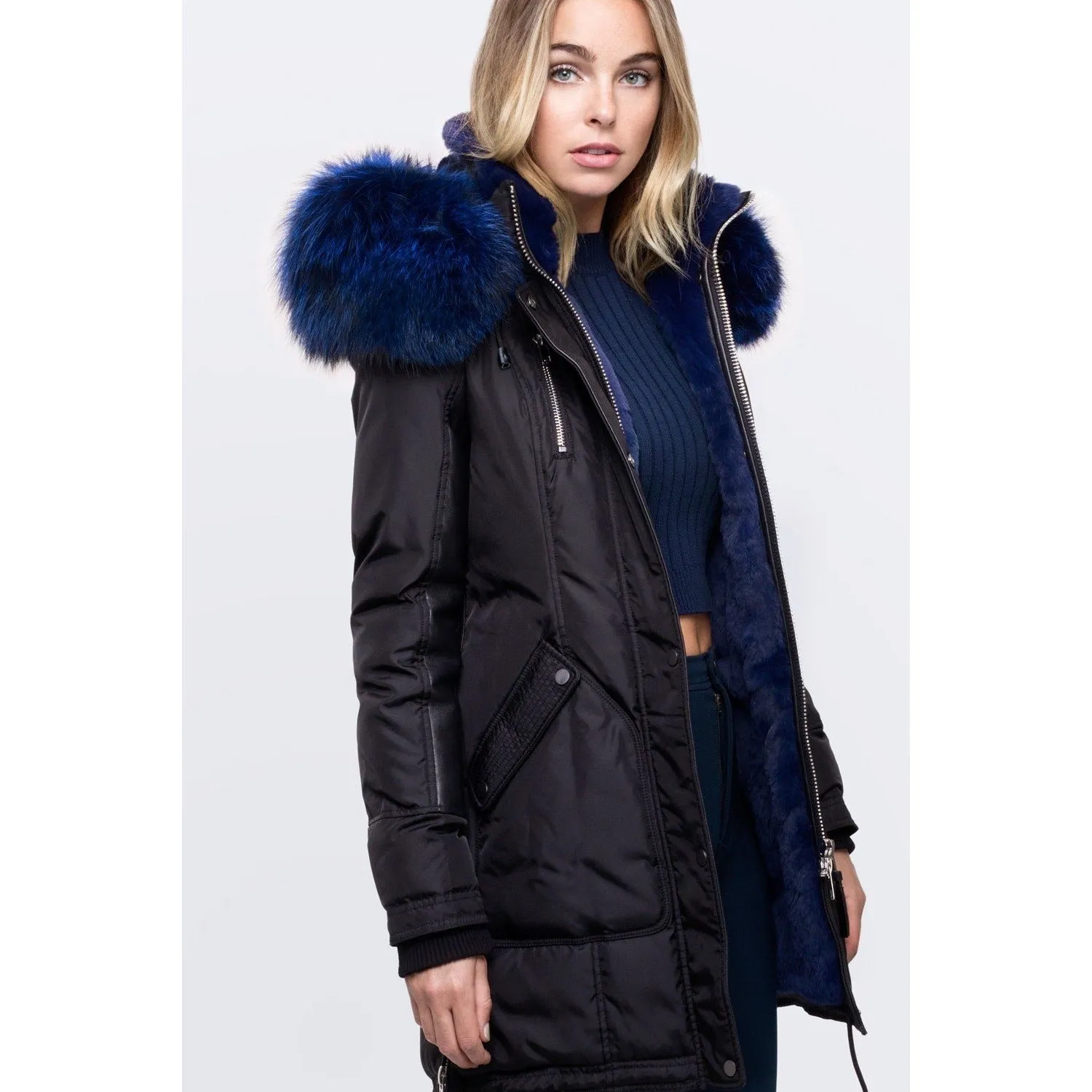 Women's Nicole Benisti Chelsea Coat - Black/Blue