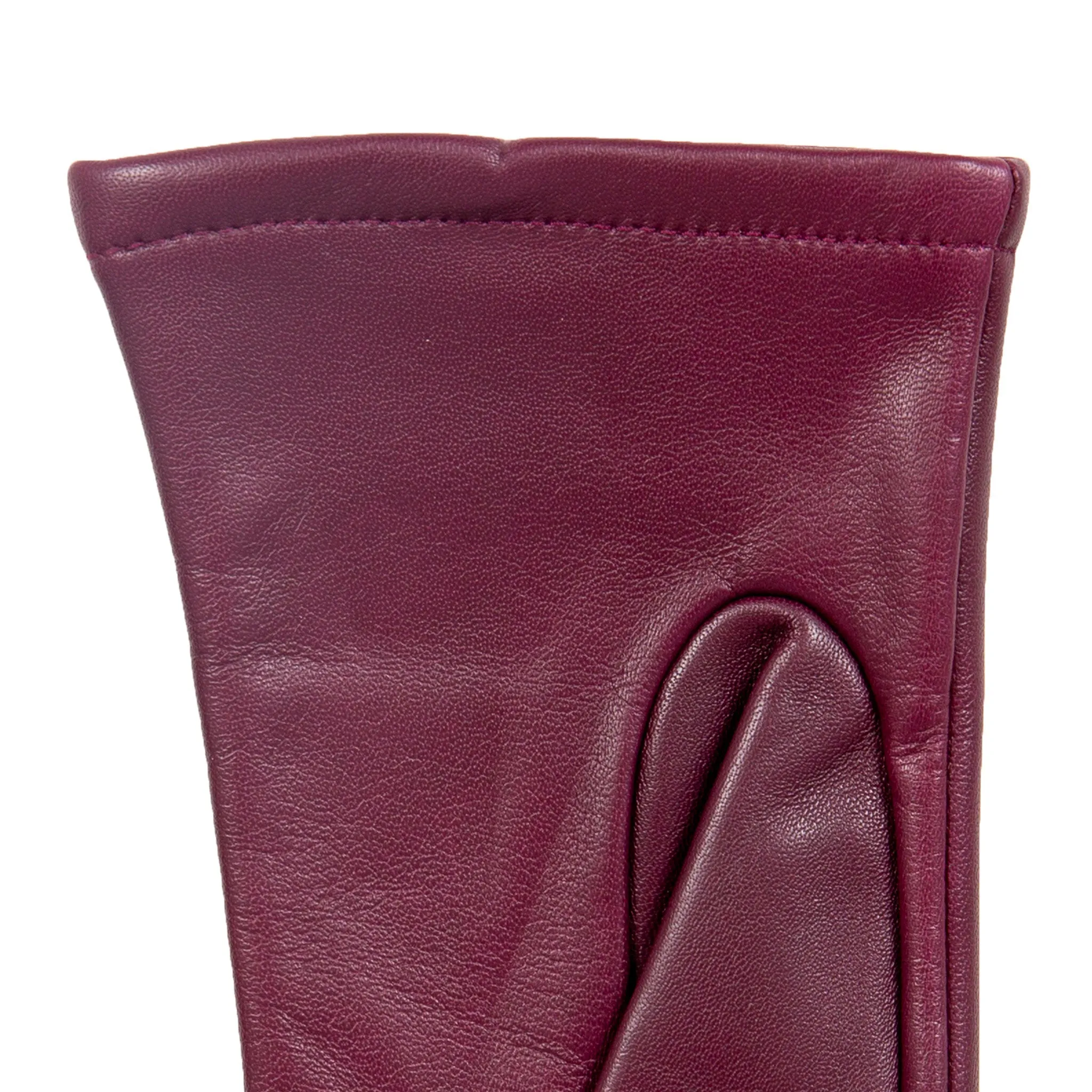 Women's Single-Point Lined Leather Gloves