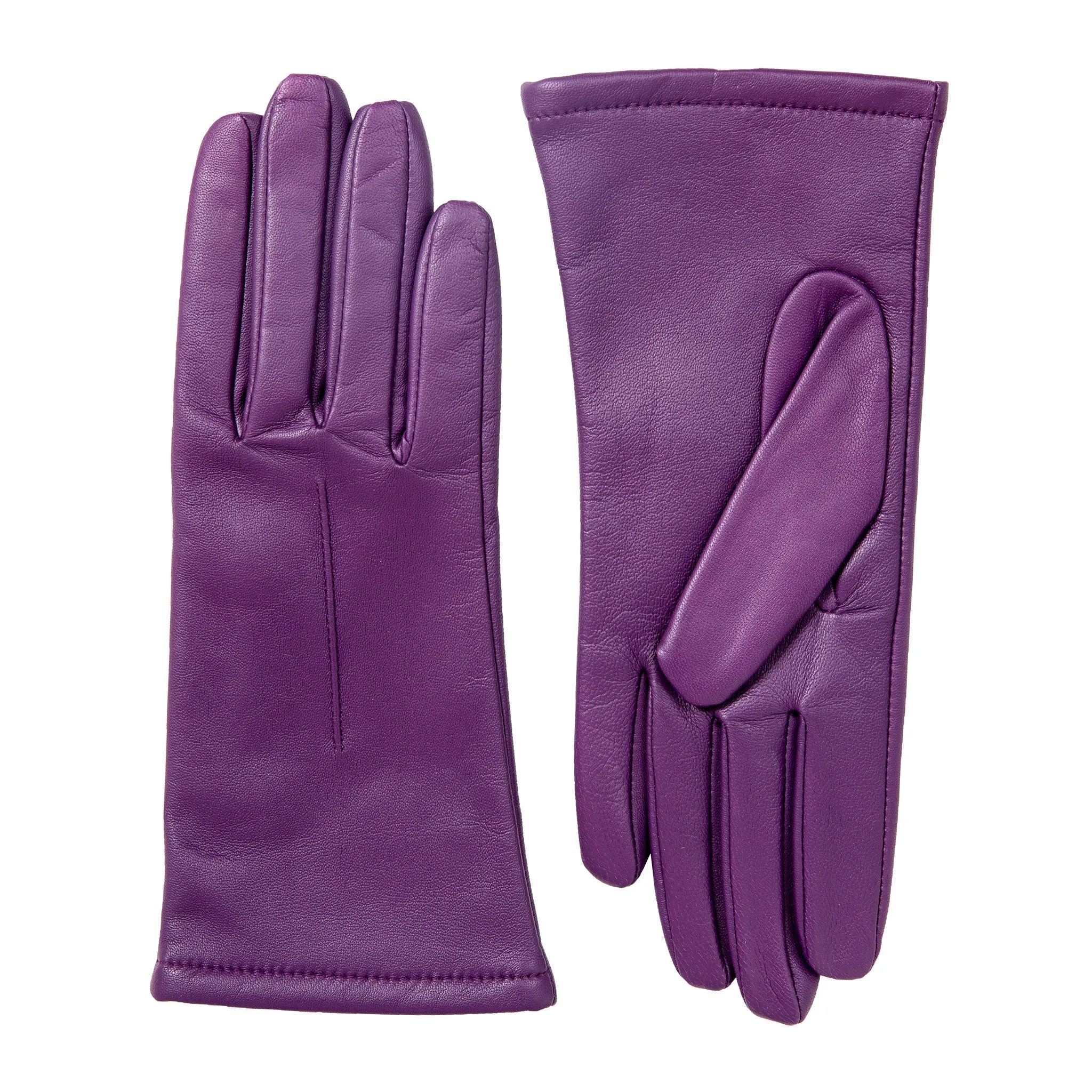 Women's Single-Point Lined Leather Gloves