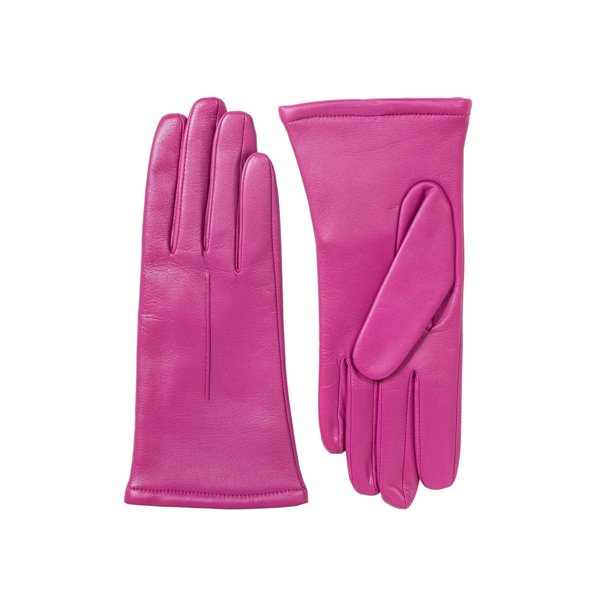 Women's Single-Point Lined Leather Gloves