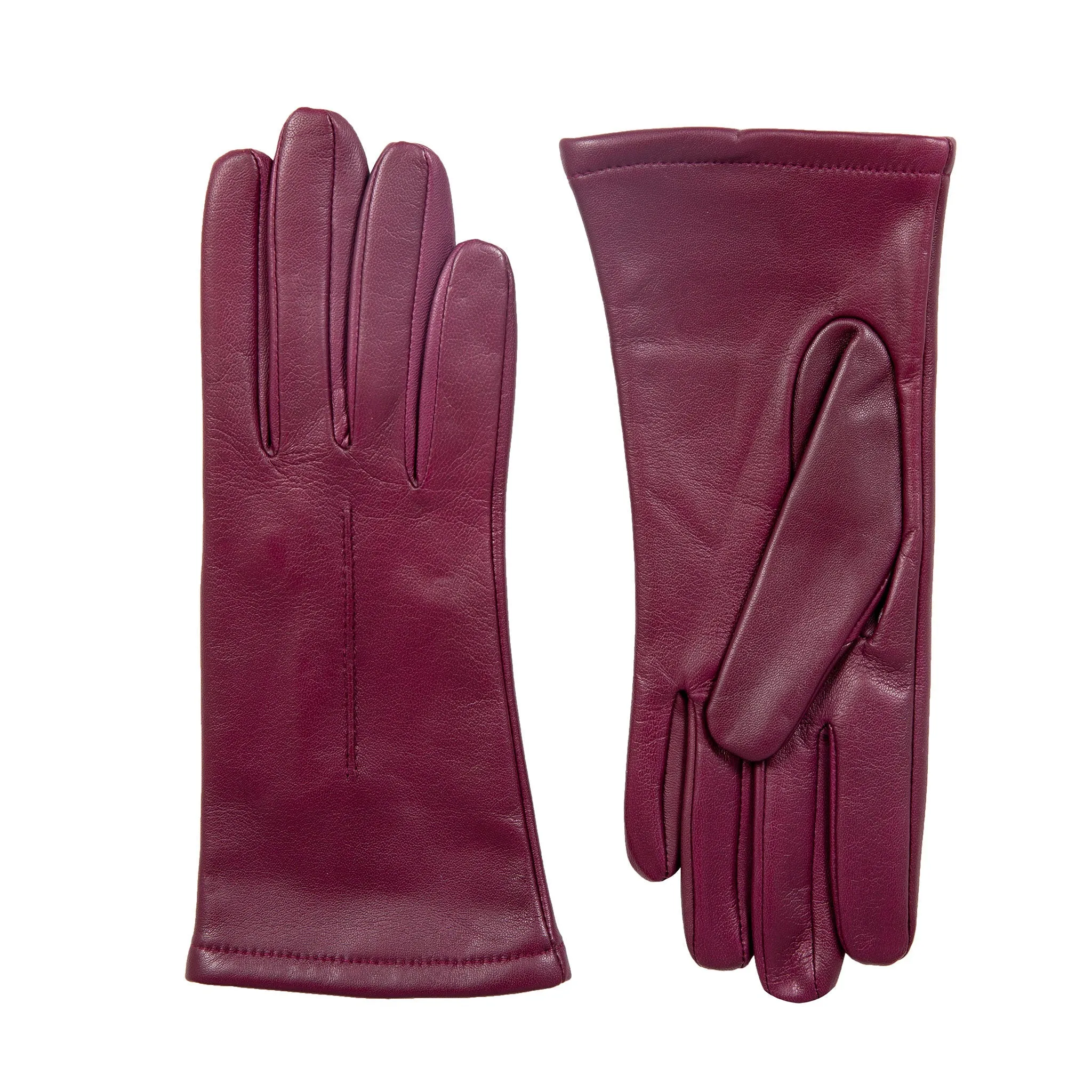 Women's Single-Point Lined Leather Gloves