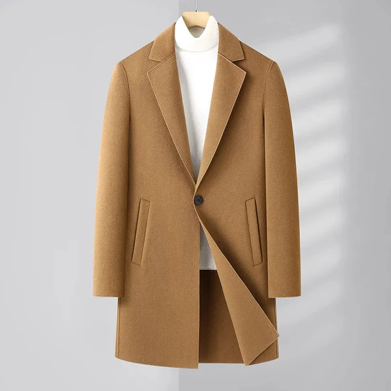 Woolen business long coat